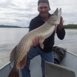 Dan Marsh with a beast of a 44" Northern Pike from Lac Seul